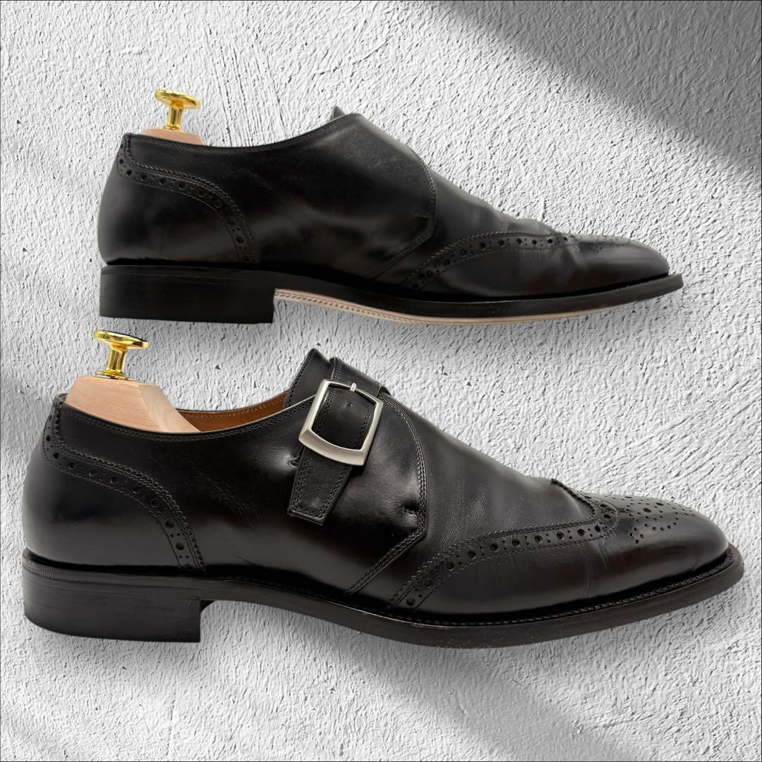 【美品】SCOTCH GRAIN シングルモンク　ウィングチップ　メダリオン