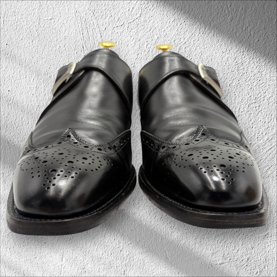 【美品】SCOTCH GRAIN シングルモンク　ウィングチップ　メダリオン