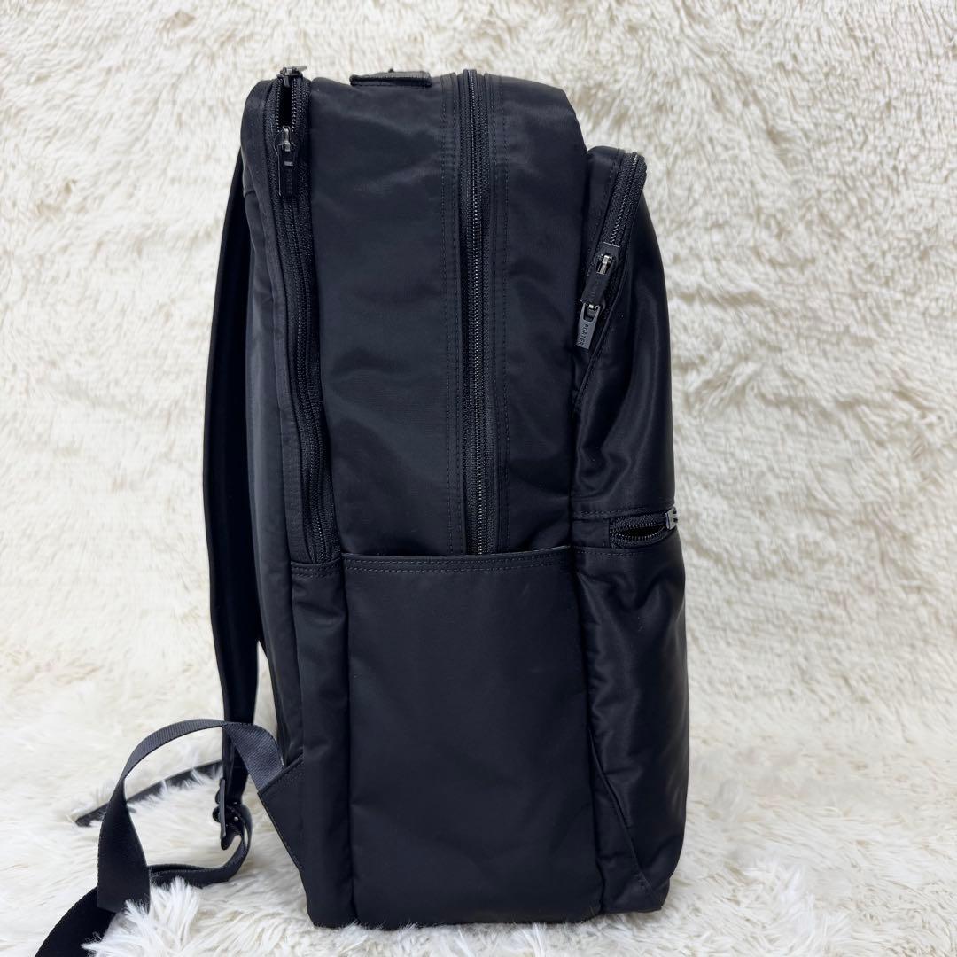 極美品 現行タグ ポーター タイム リュック 2層 A4 ナイロン 黒