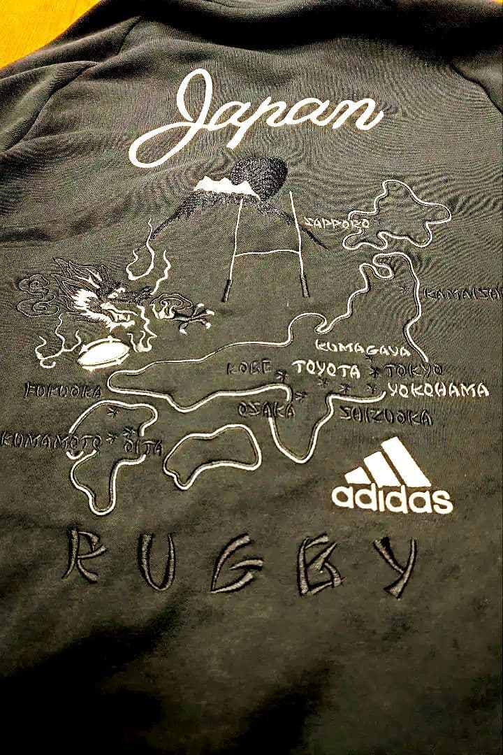 希少Lサイズ アディダス オールブラックス フード付ジャケット