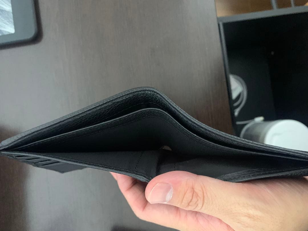 POLO RALPH LAUREN ポロラルフローレン 二つ折り財布ブラック本革