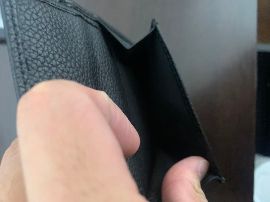 POLO RALPH LAUREN ポロラルフローレン 二つ折り財布ブラック本革