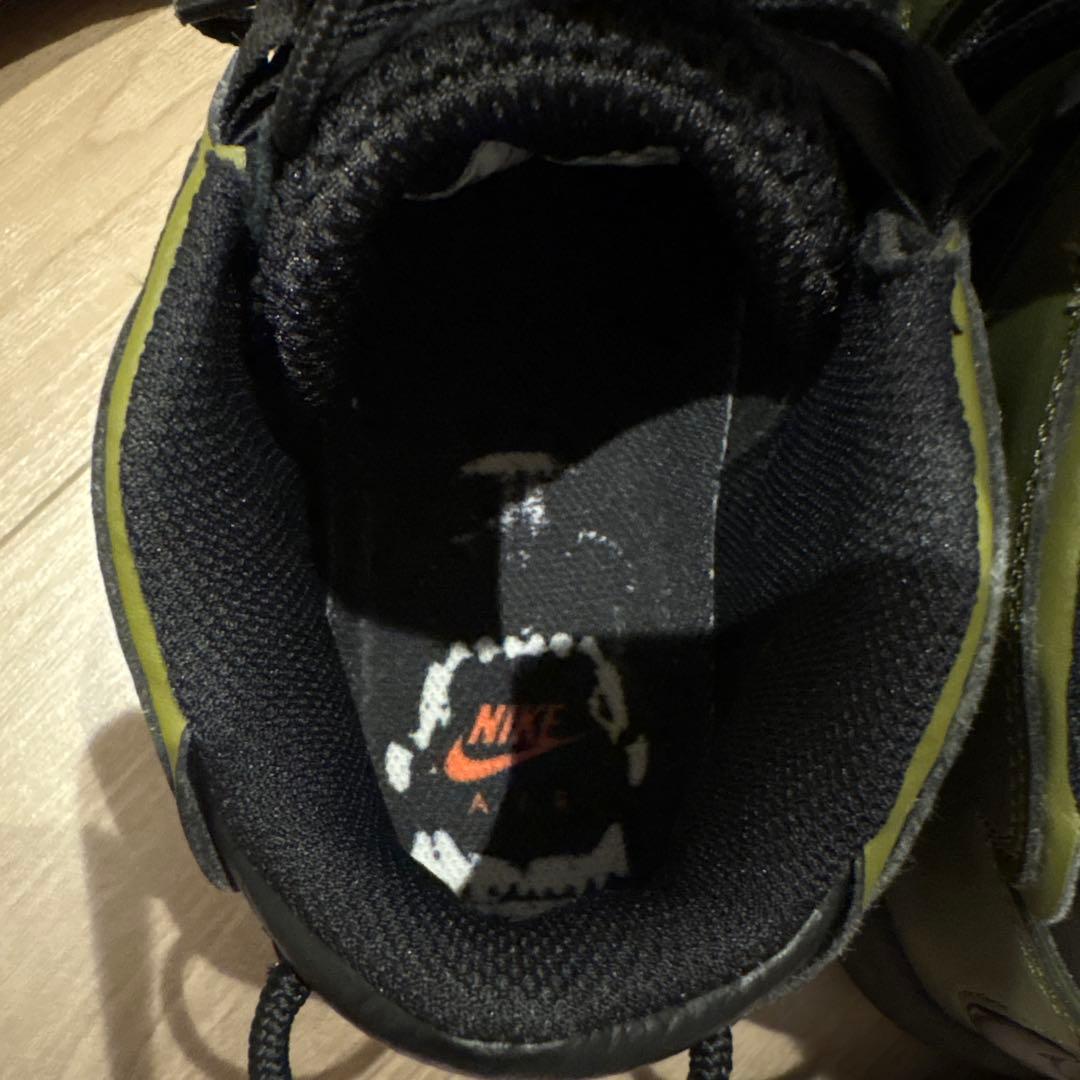 NIKE AIR モアテン 25.5cm ブラック/オリーブグリーン