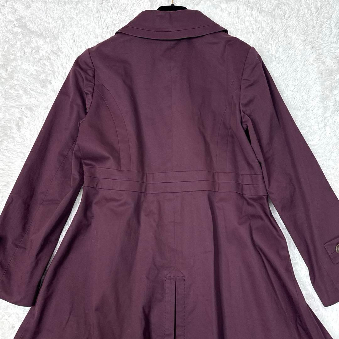 【美品】ジェーンマープル トレンチコート ライナー総柄 ボルドー Aライン