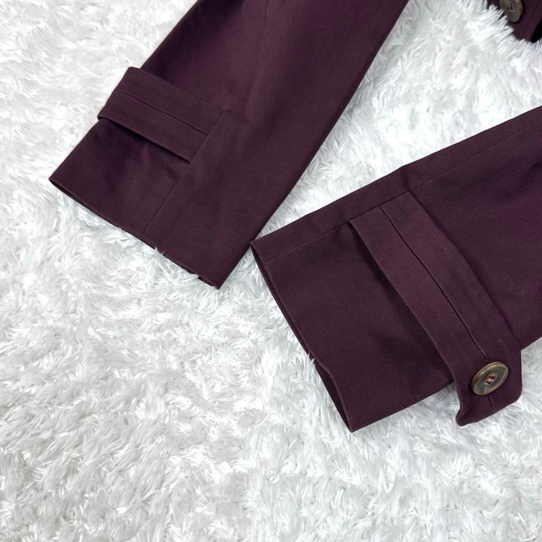 【美品】ジェーンマープル トレンチコート ライナー総柄 ボルドー Aライン