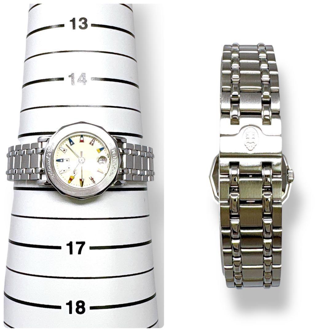 コルム アドミラルズカップ デイト クォーツ レディース 腕時計 ブランド 美品