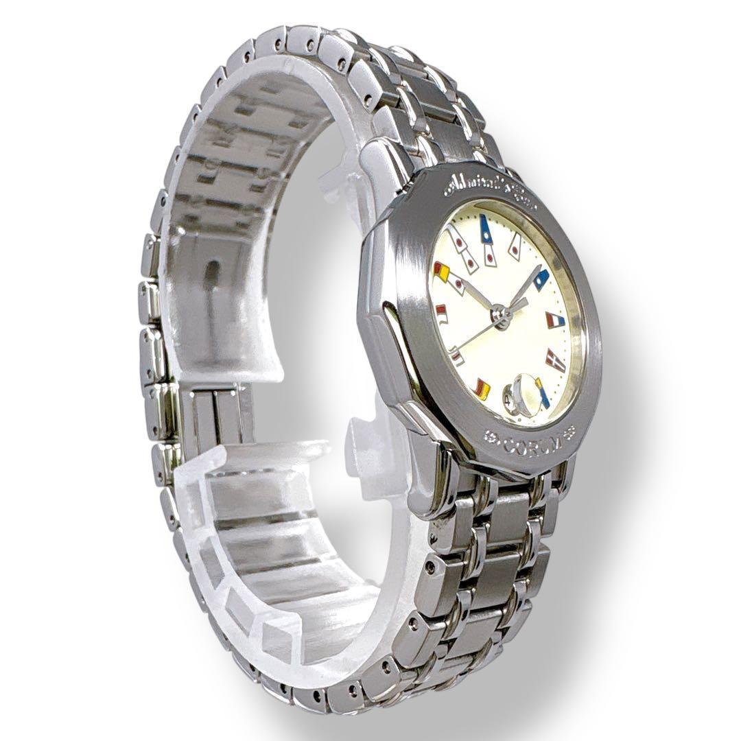 コルム アドミラルズカップ デイト クォーツ レディース 腕時計 ブランド 美品