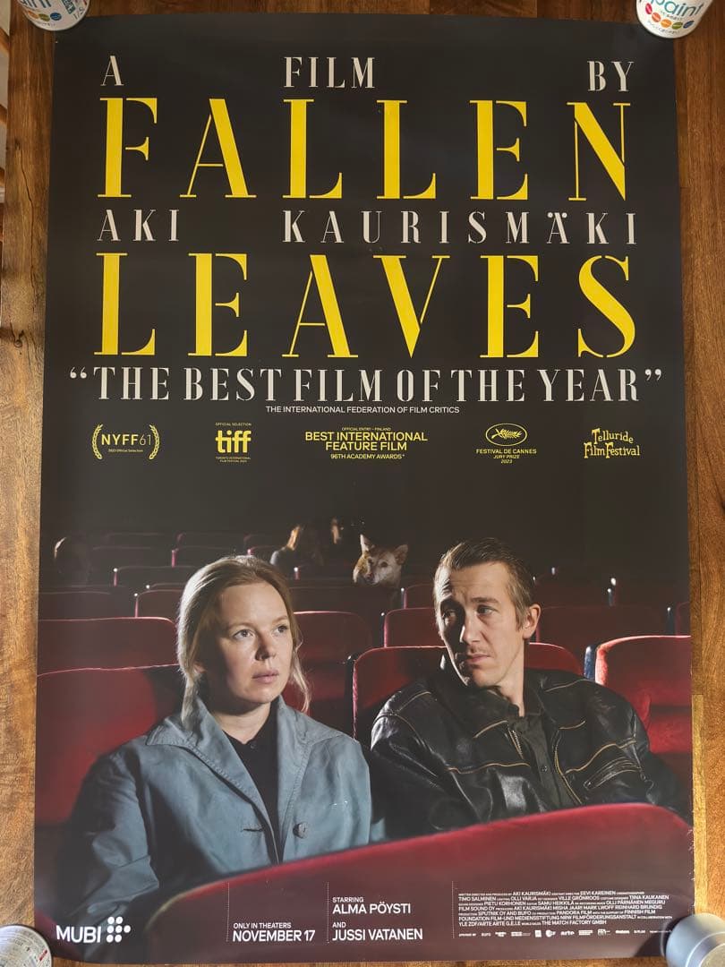 映画館用ポスター　枯れ葉　US版　片面印刷　約102cm×69cm レア