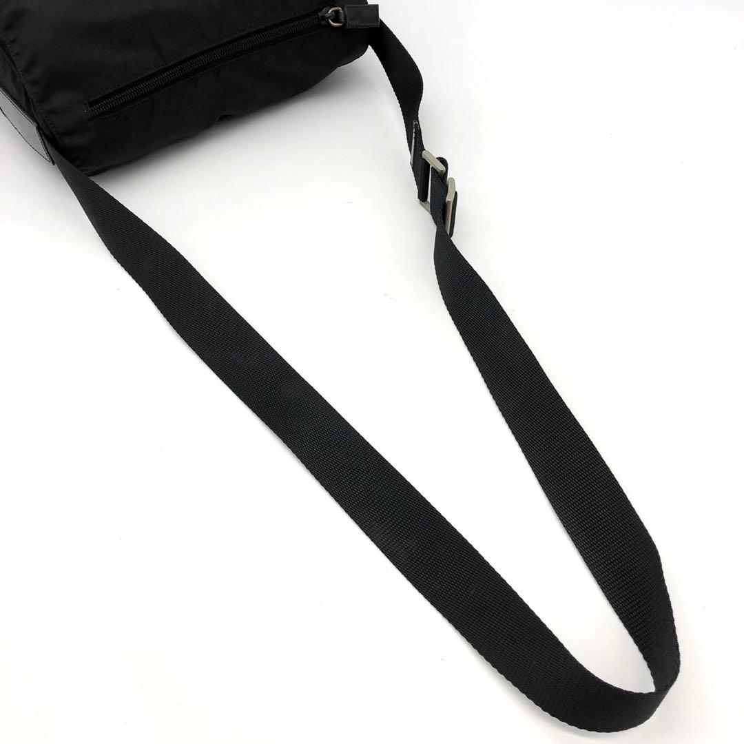 ✨ギャランティ付✨プラダ ショルダーバッグ ナイロン 三角ロゴ ベルト ブラック