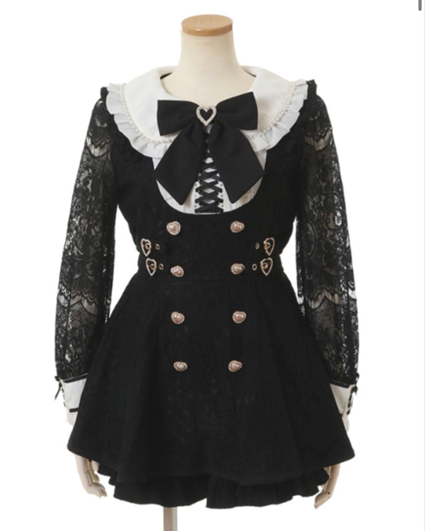 LIZLISA サイドハートバックルレースセットアップ