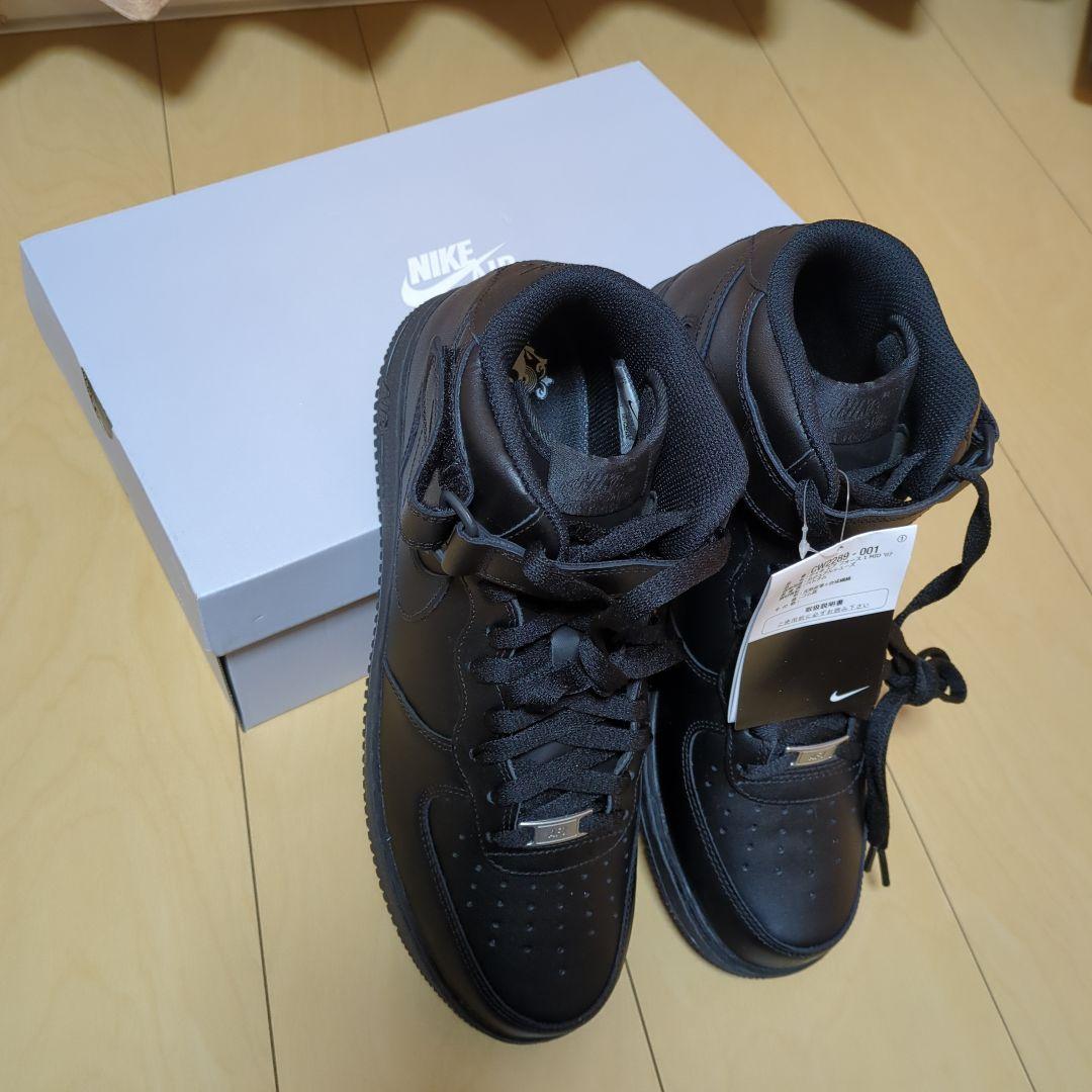 【新品！未使用】ナイキ　エアーフォースハイカット　ブラック　29cm