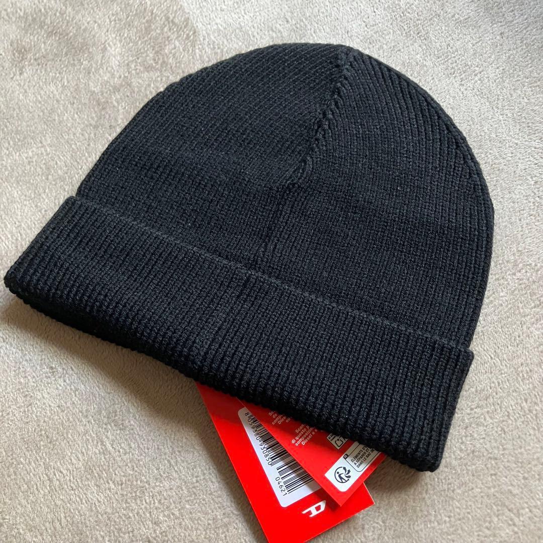 新品 未使用 DIESEL ニット帽 ビーニー ブラック 国内完売品
