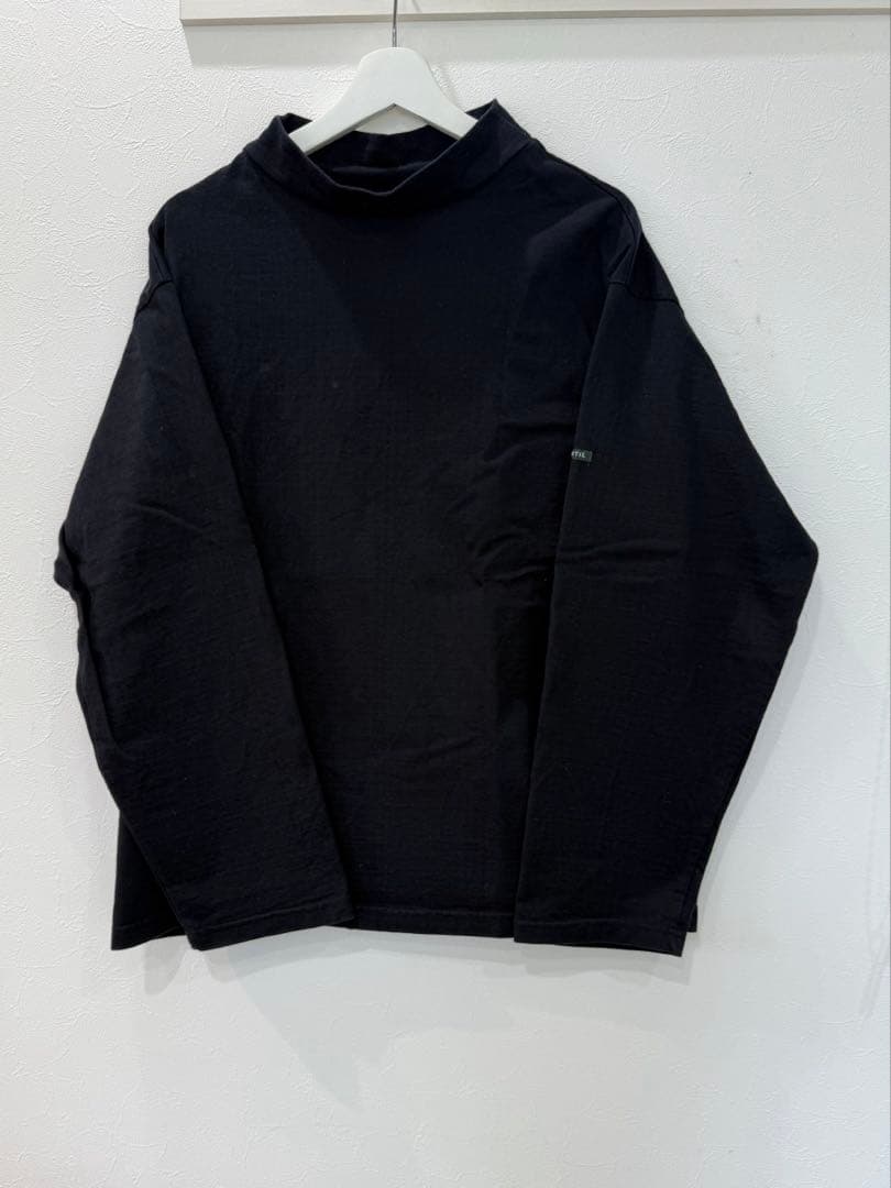 outil toricot モックネックバスクシャツ　ブラック　size2