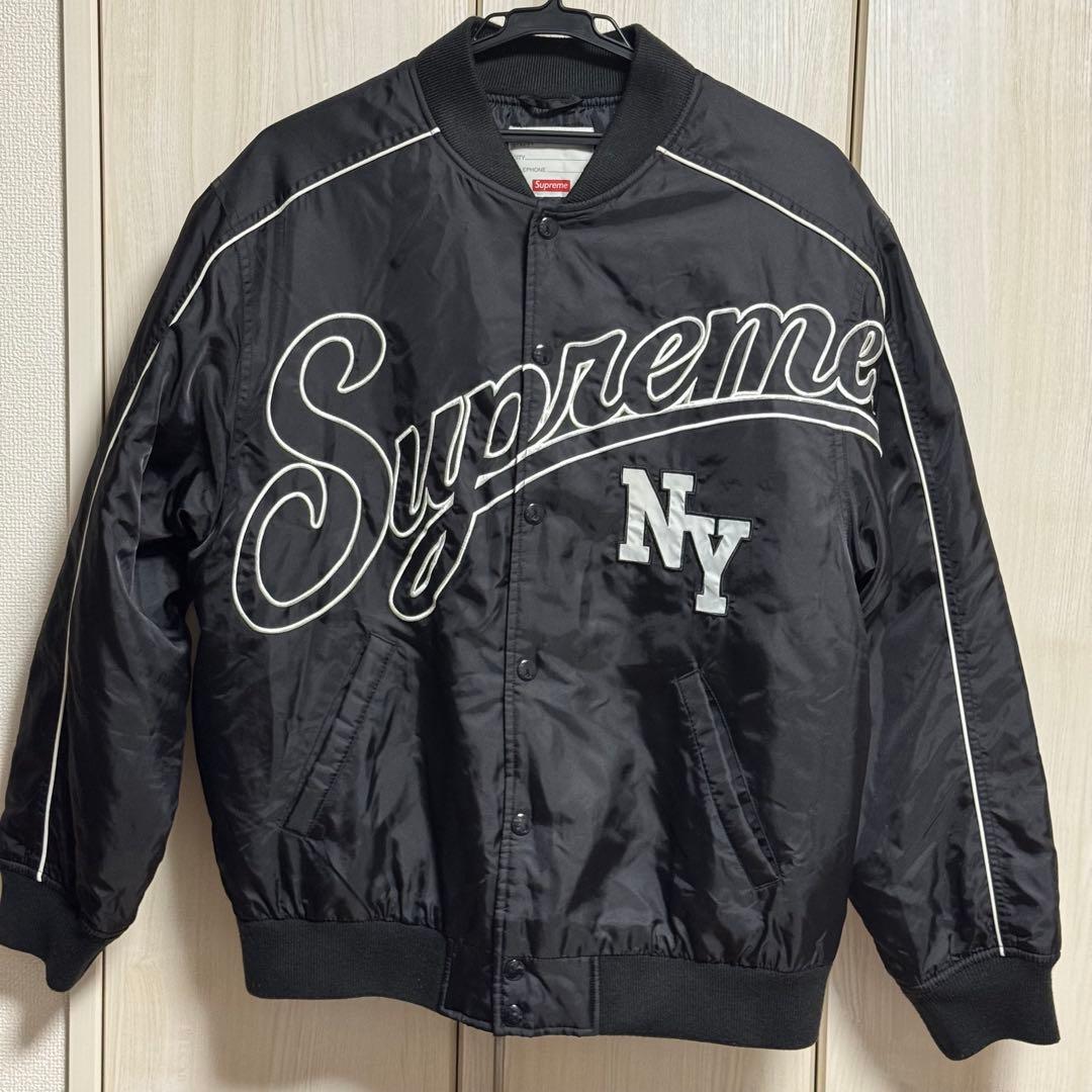 ジャケット・アウター Superme Contrast Script Varsity Jacket