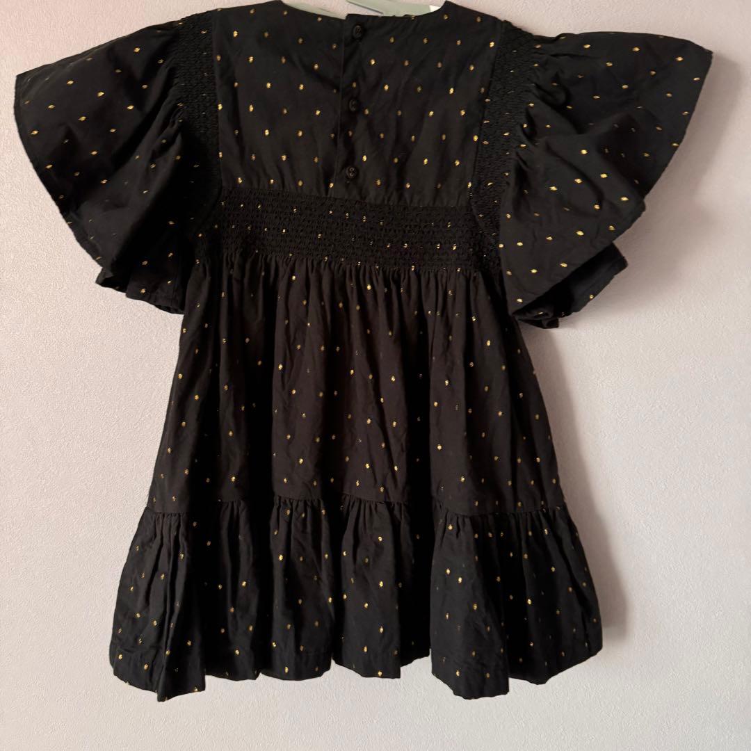 レア⭐︎Bonjourdiary 刺繍入り黒ワンピース4Y