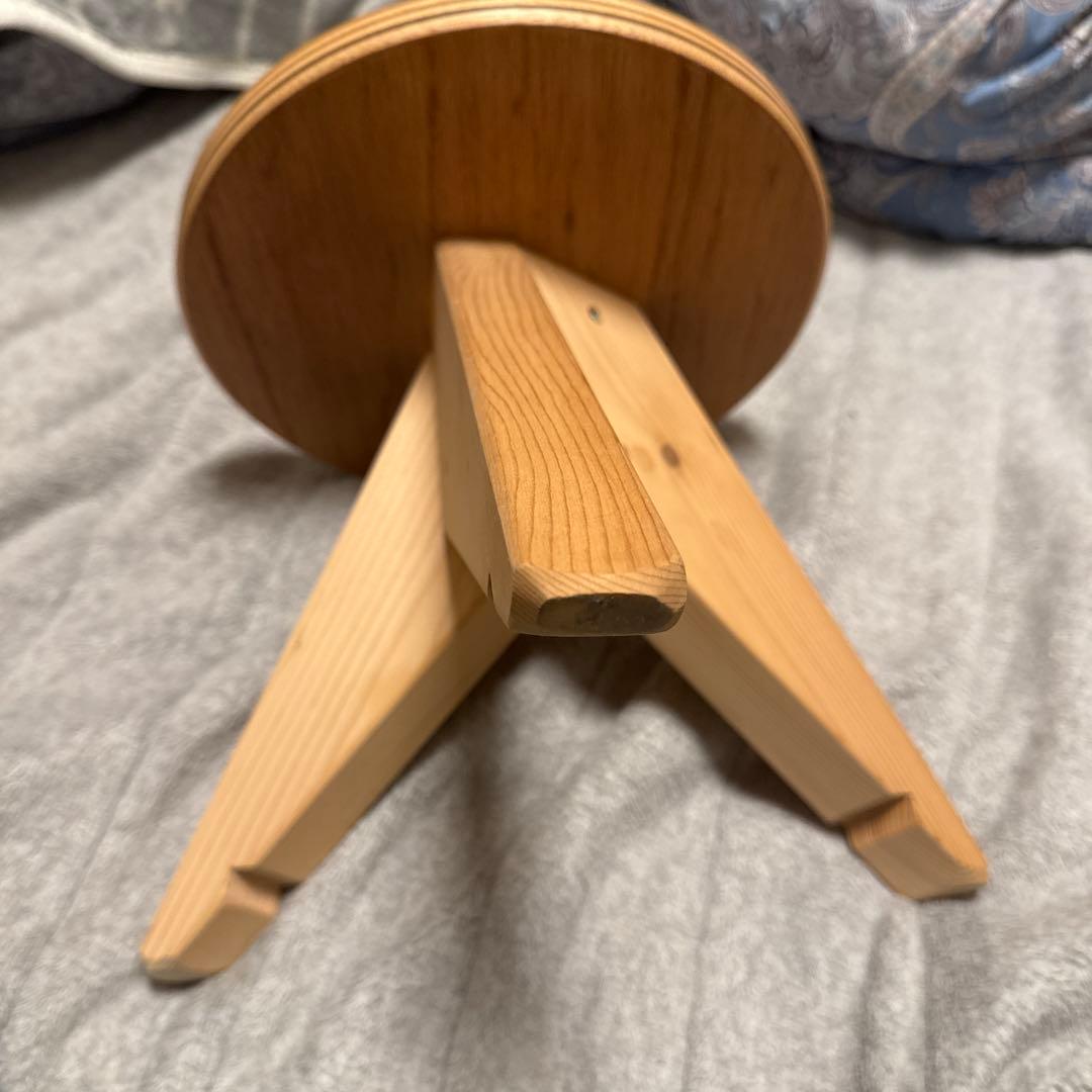 M&M ロゴ 木製スツール