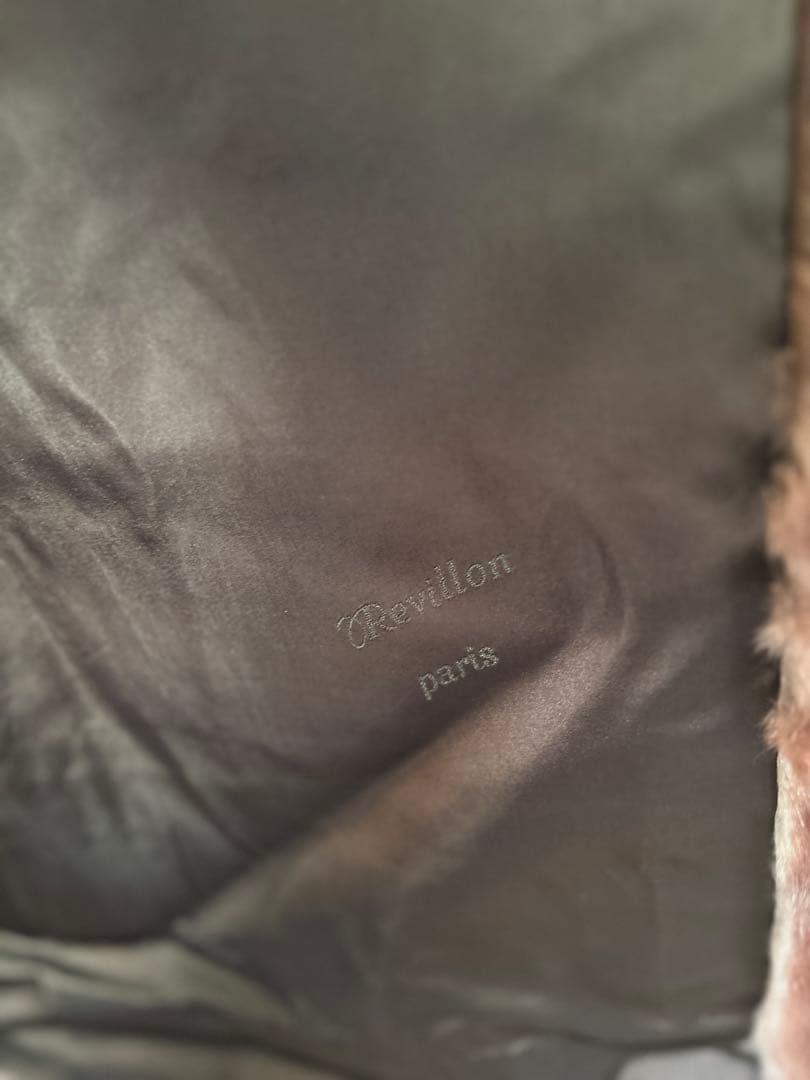 ブラウン ミンク　毛皮 ロングコート ファー襟付き