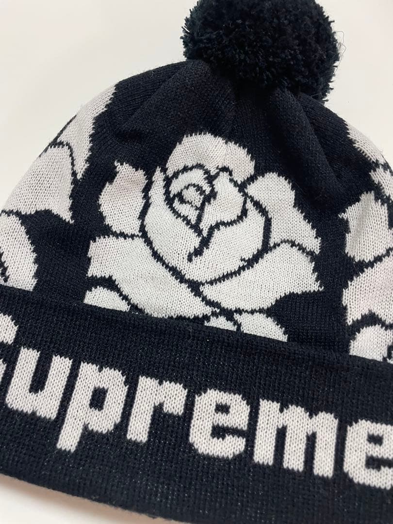 Supreme Rose Beanie ビーニー　ニット帽　ボンボンニット帽