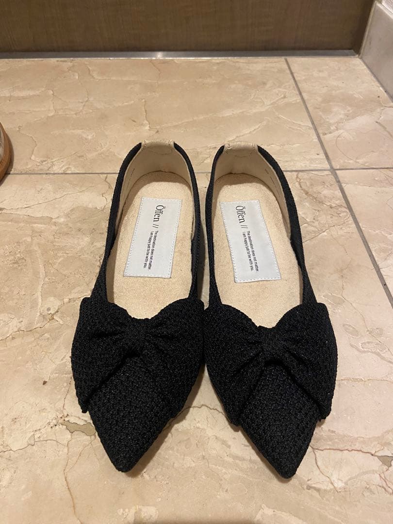 Offenオッフェン　ポインテッドリボン　pointed ribbon 黒