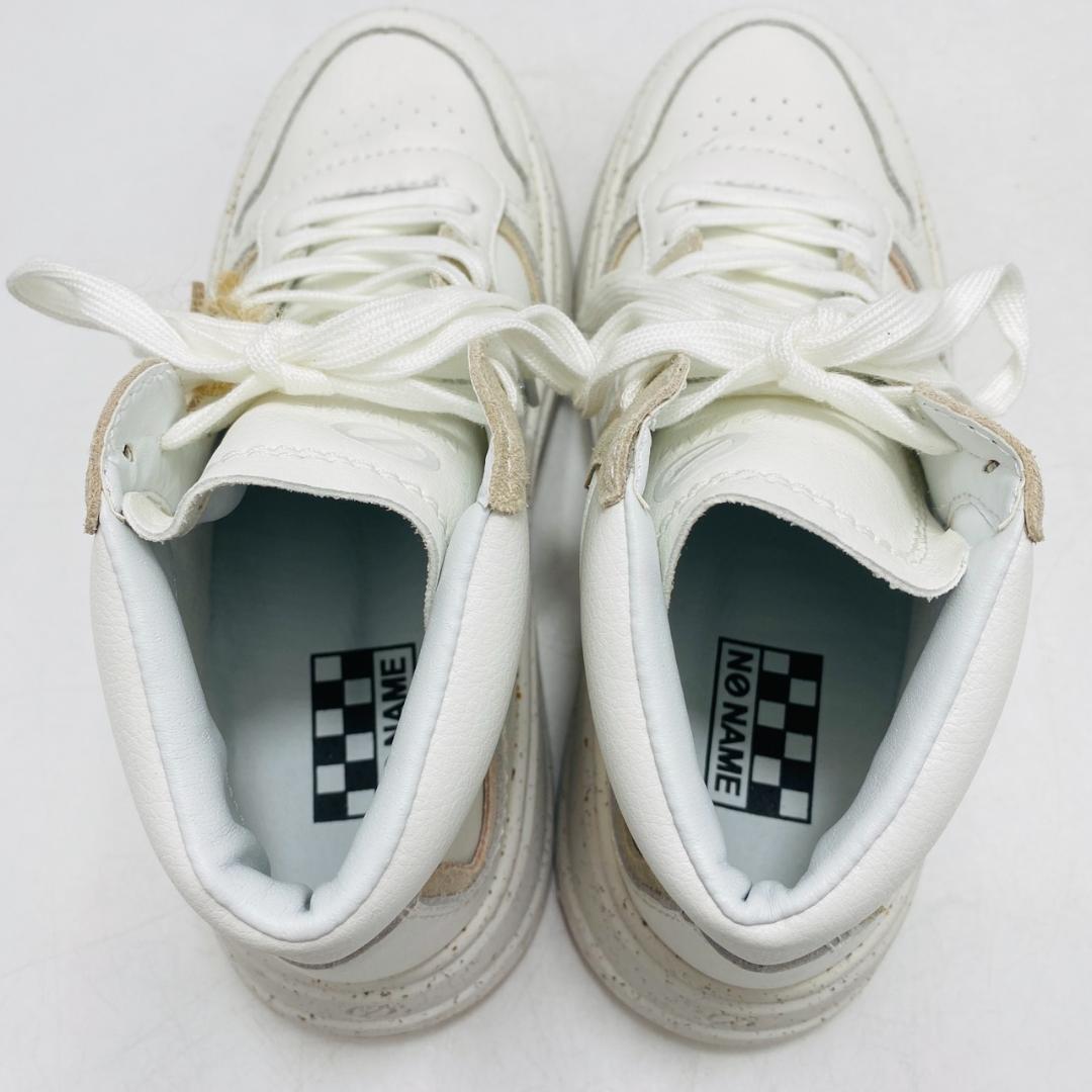 新品タグ付　NO NAME　ノーネーム　ハイカットスニーカー　レースアップ　38