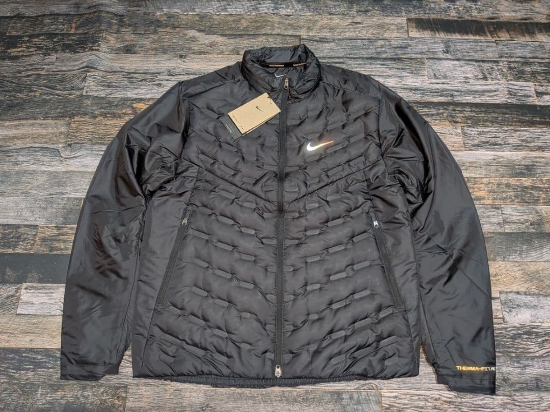 L ナイキ エアロロフト ダウンジャケット 定価4.1万 ランニング ゴルフ 黒