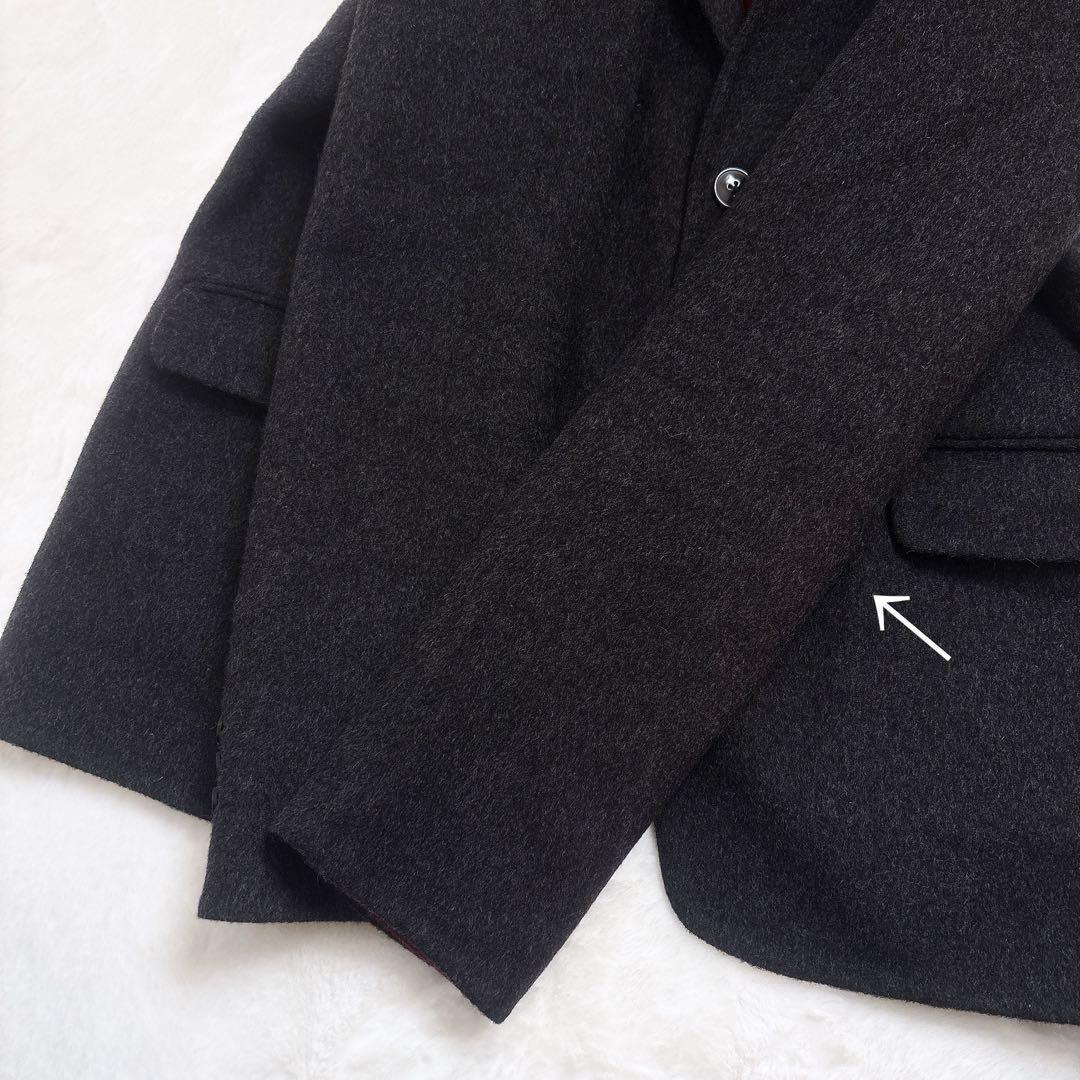 TOMORROWLAND ウール テーラードジャケット グレー ボルドー L