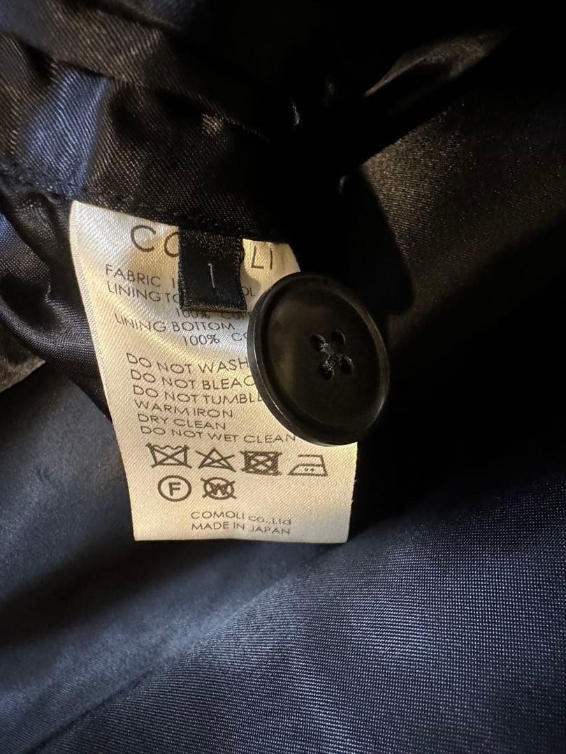 COMOLI ウールカシミヤミリタリーコート22awサイズ1