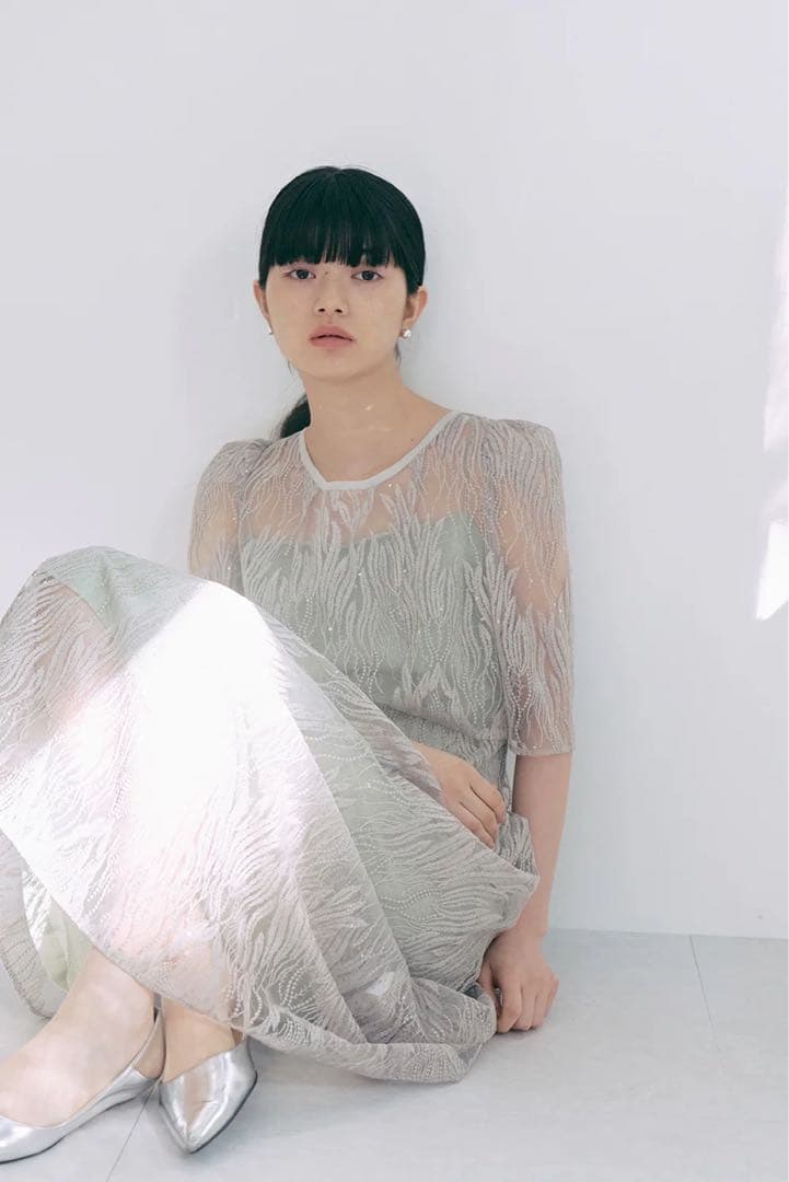 【新品即発送】kaeneスパンコールアネモネドレス