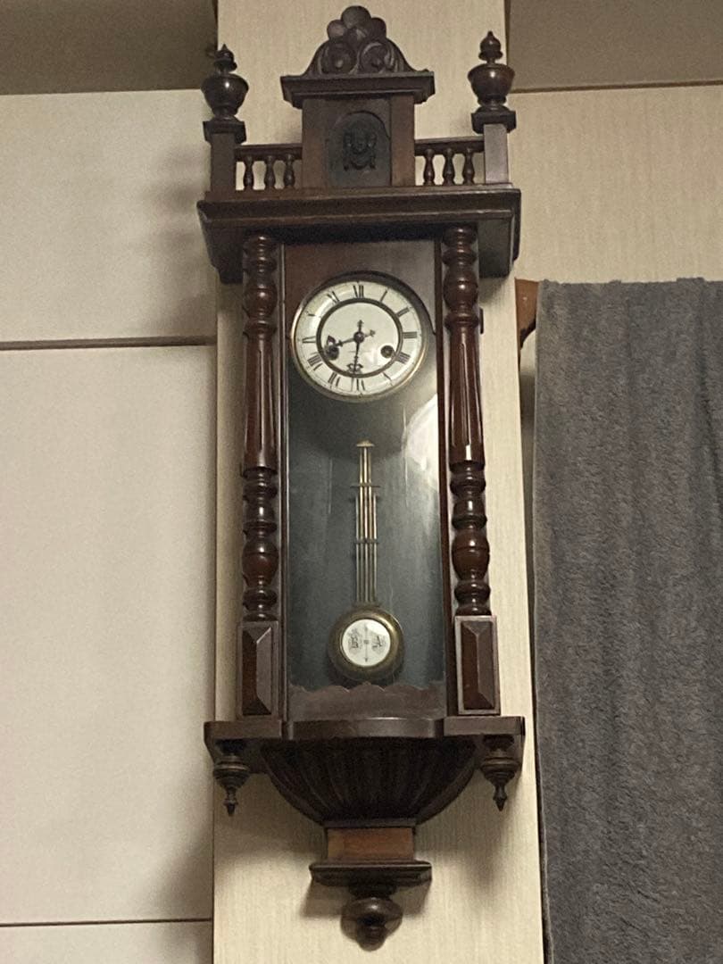 木製アンティーク掛時計