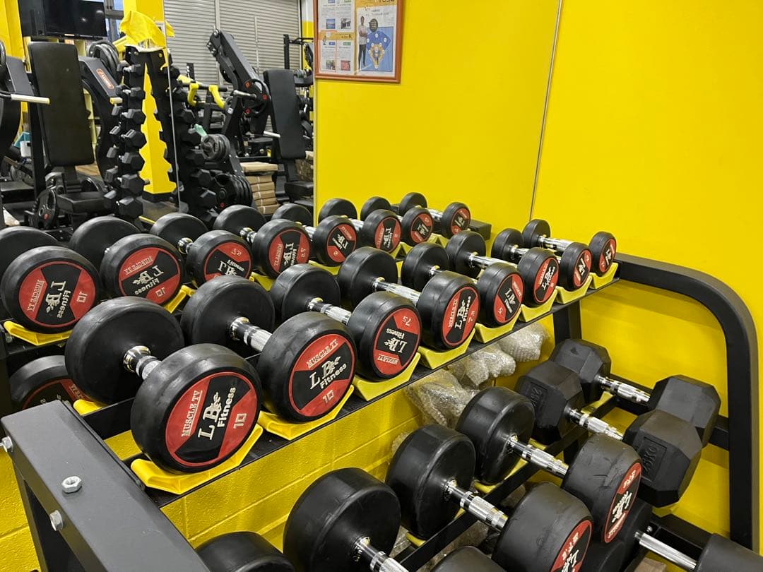 ラバーラウンドダンベル2.5kg 5kg7.5kg 10kg各2個