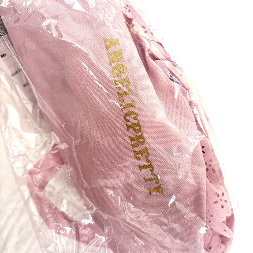 アンジェリックプリティ　フリルミルフィーユ折りたたみアンブレラ　ピンク