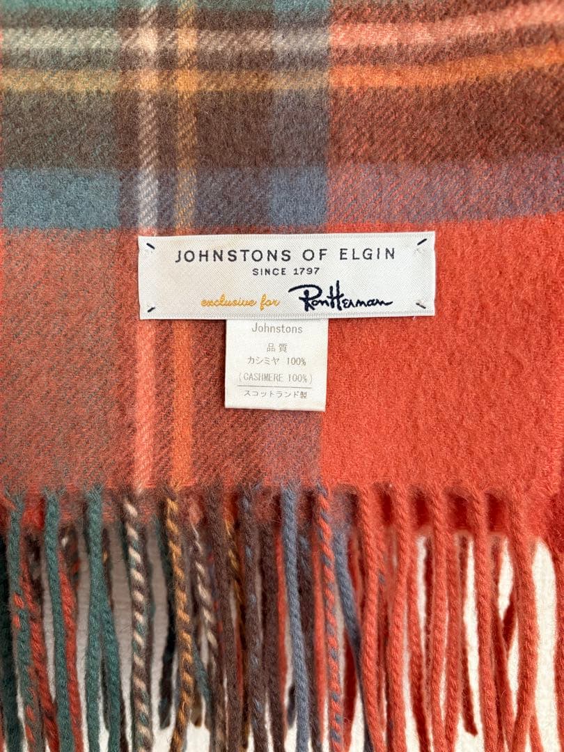 美品　ロンハーマン　Johnstons　カシミヤ　大判ストール