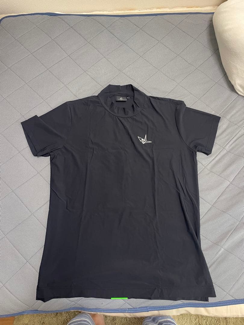 1PIU1UGUALE3 ゴルフシャツ ブラック IV モックネック