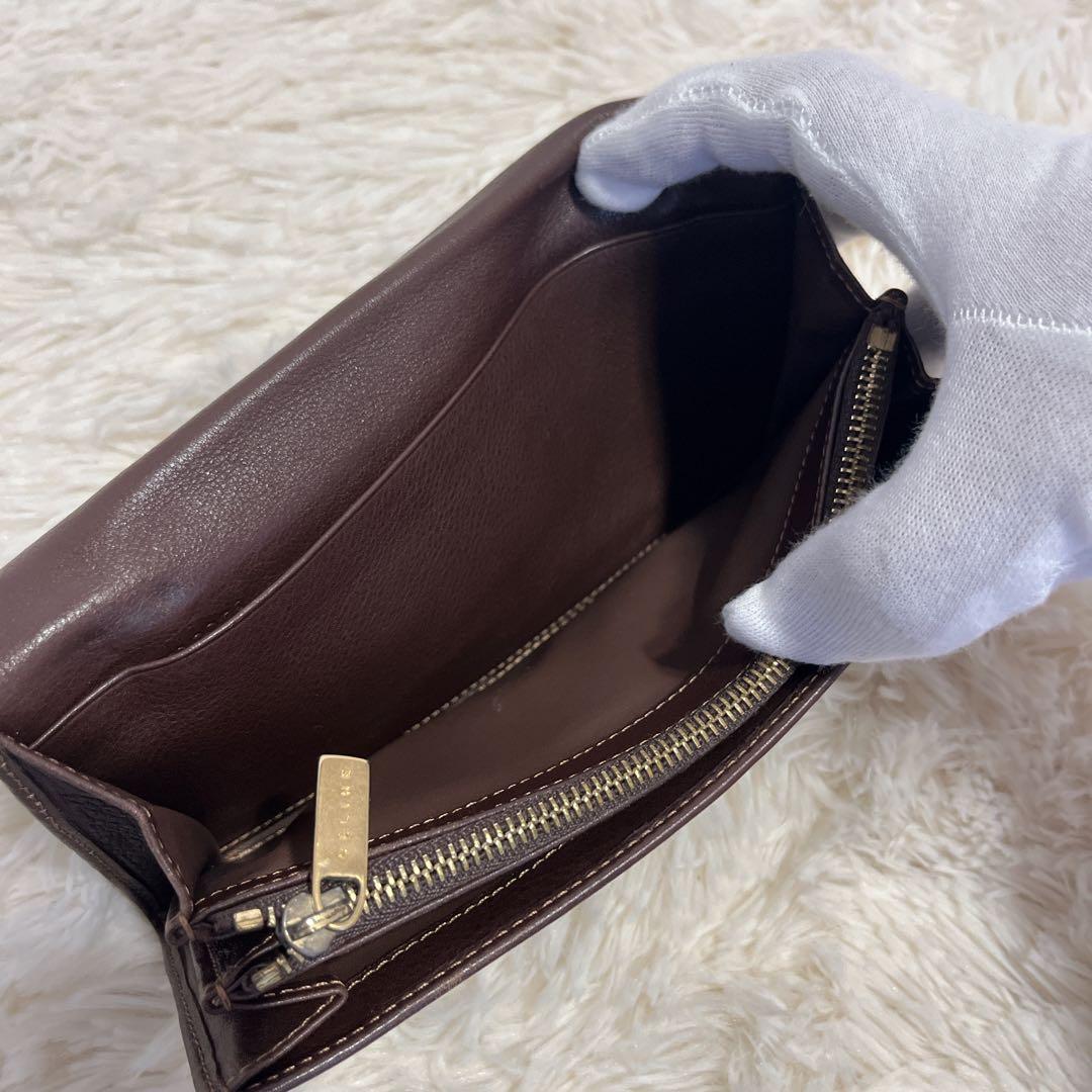 セリーヌ パリマカダム デニム ロゴ入り 長財布 インディゴカラー 総柄