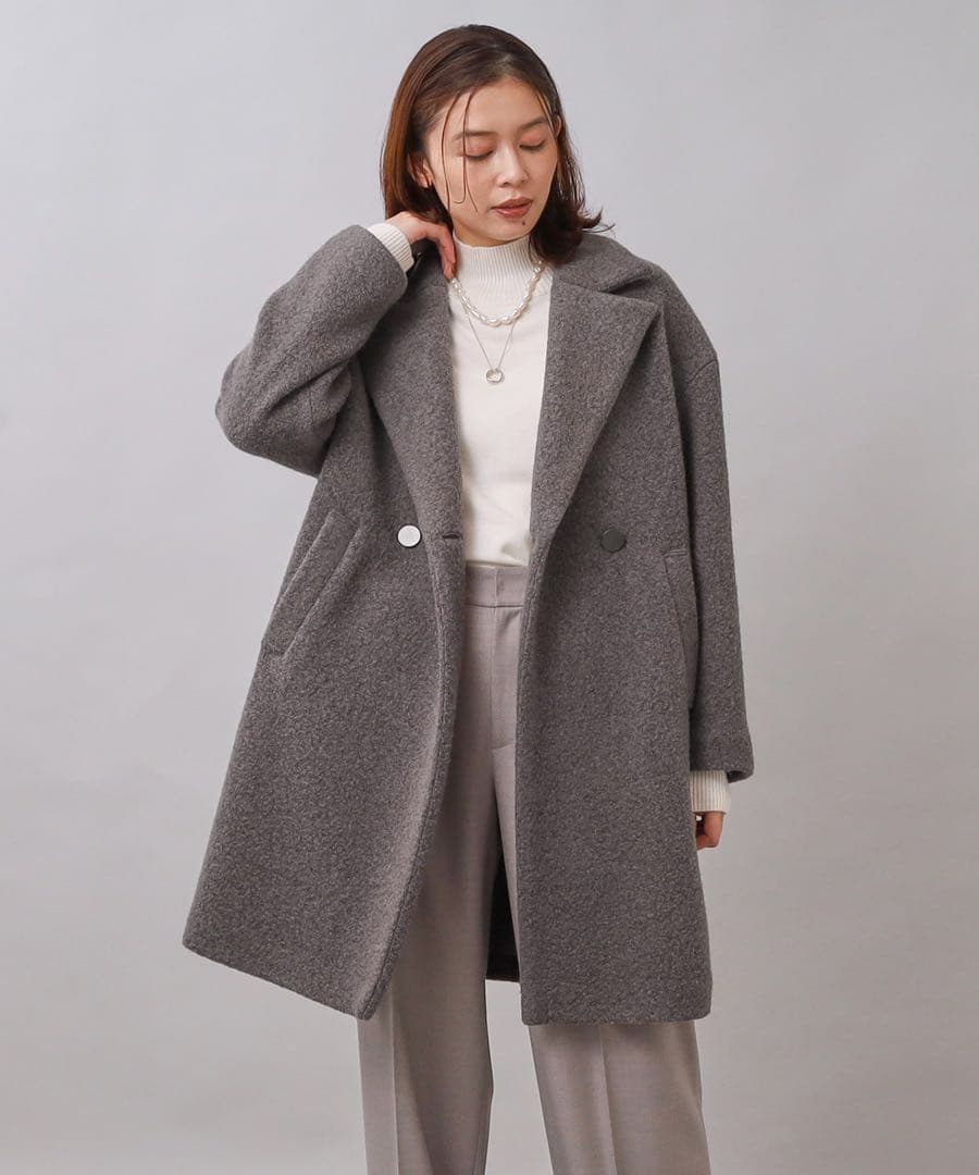 ✨アンタイトル　UNTITLED　パイルジャージ ミドル丈コート