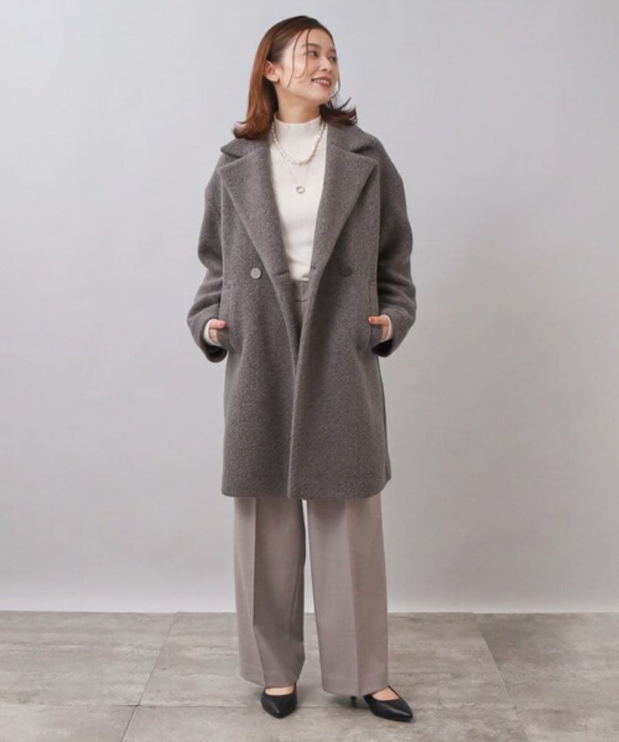 ✨アンタイトル　UNTITLED　パイルジャージ ミドル丈コート