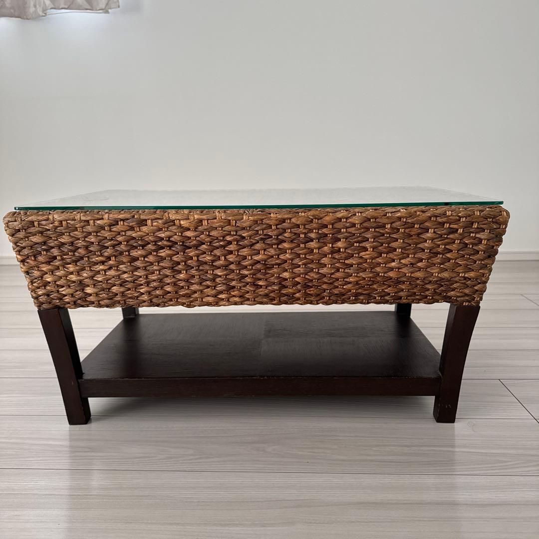 YOTHAKA ウォーターヒヤシンス　チェッカーサイドテーブル　アジアン家具