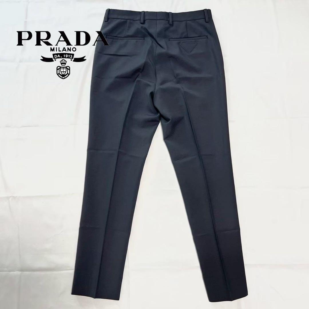 【美品】PRADA プラダ パンツスラックス トライアングルロゴ 46
