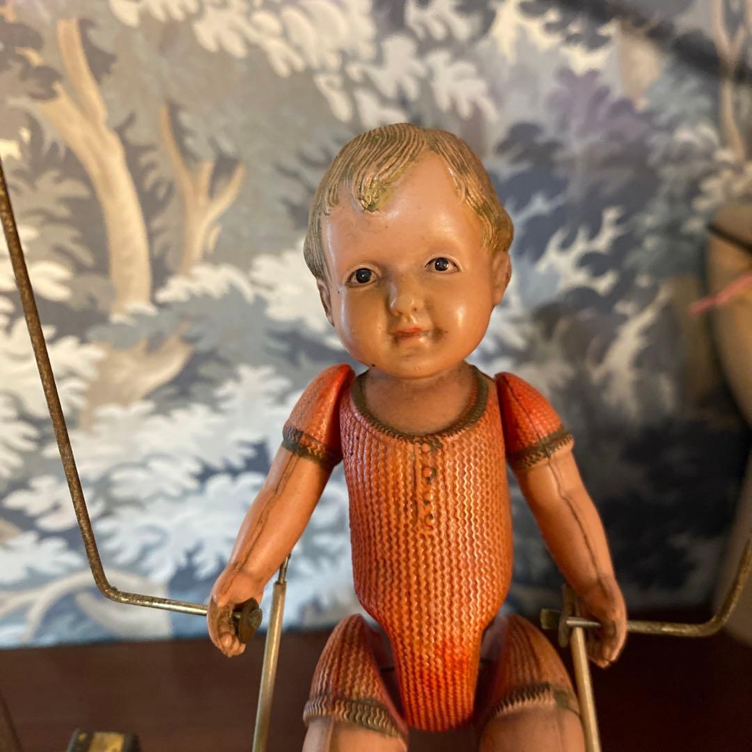 希少　セルロイド　鉄棒　ブランコ　アクロバット　倉持商店　ゼンマイ　戦前