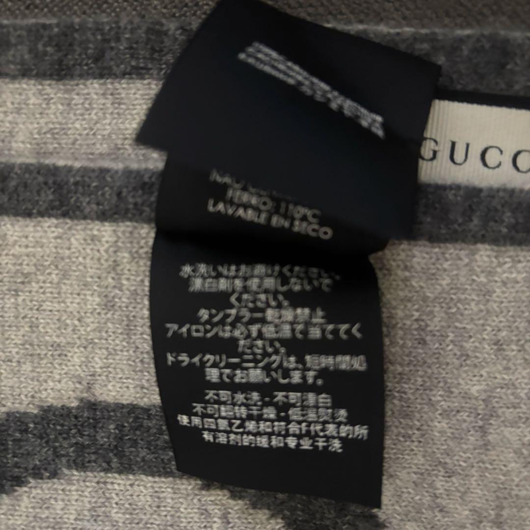 【GUCCIグッチ】インターロッキングロゴマフラーカシミヤグレー年末セール中！