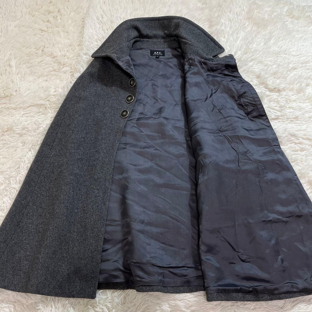 A.P.C. ケープコート ウール ポンチョ ダークグレー