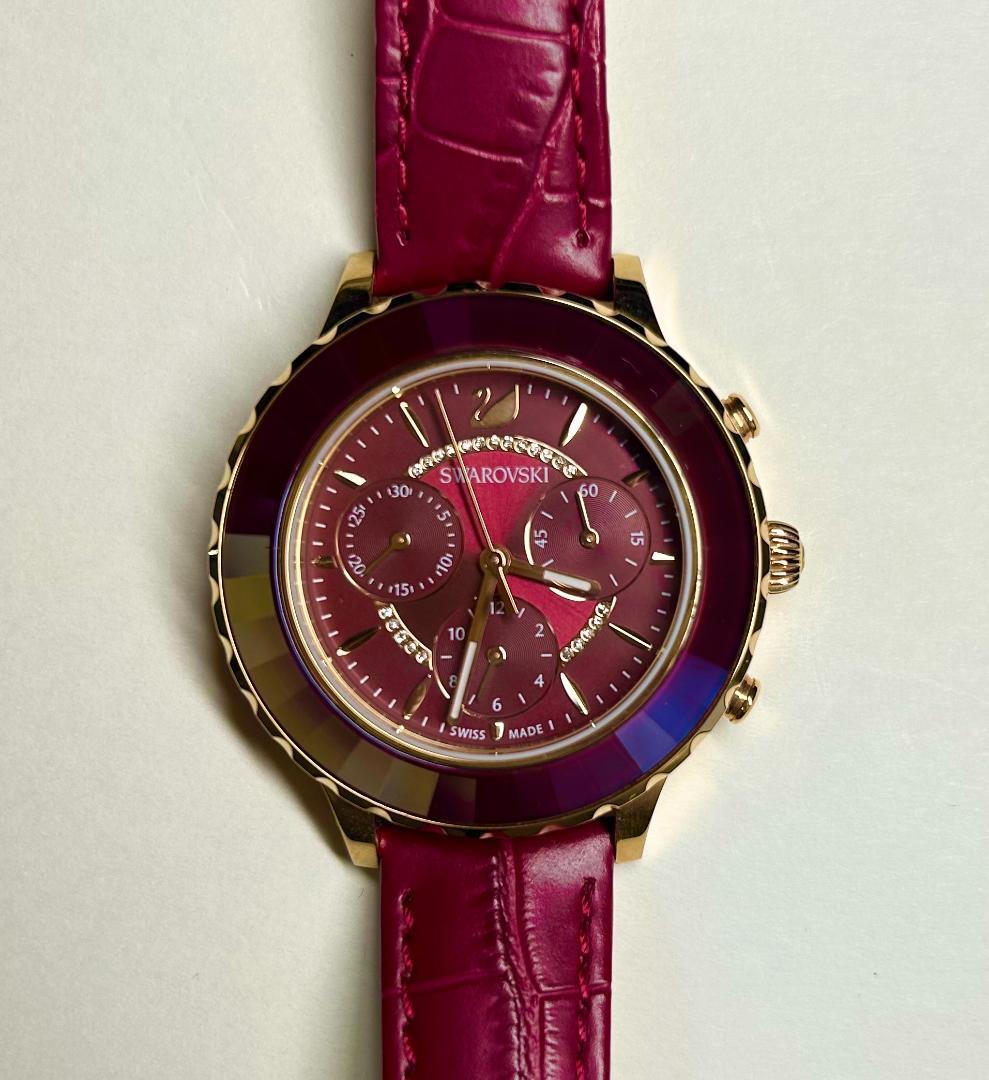 Swarovski アナログ腕時計 パープル