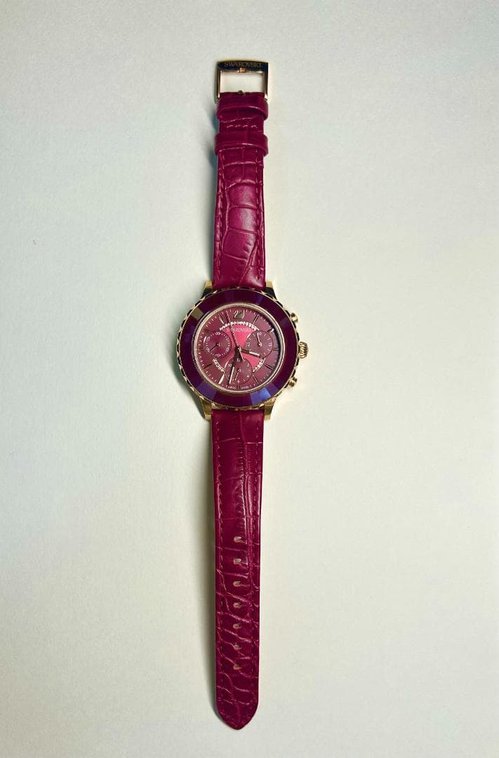 Swarovski アナログ腕時計 パープル