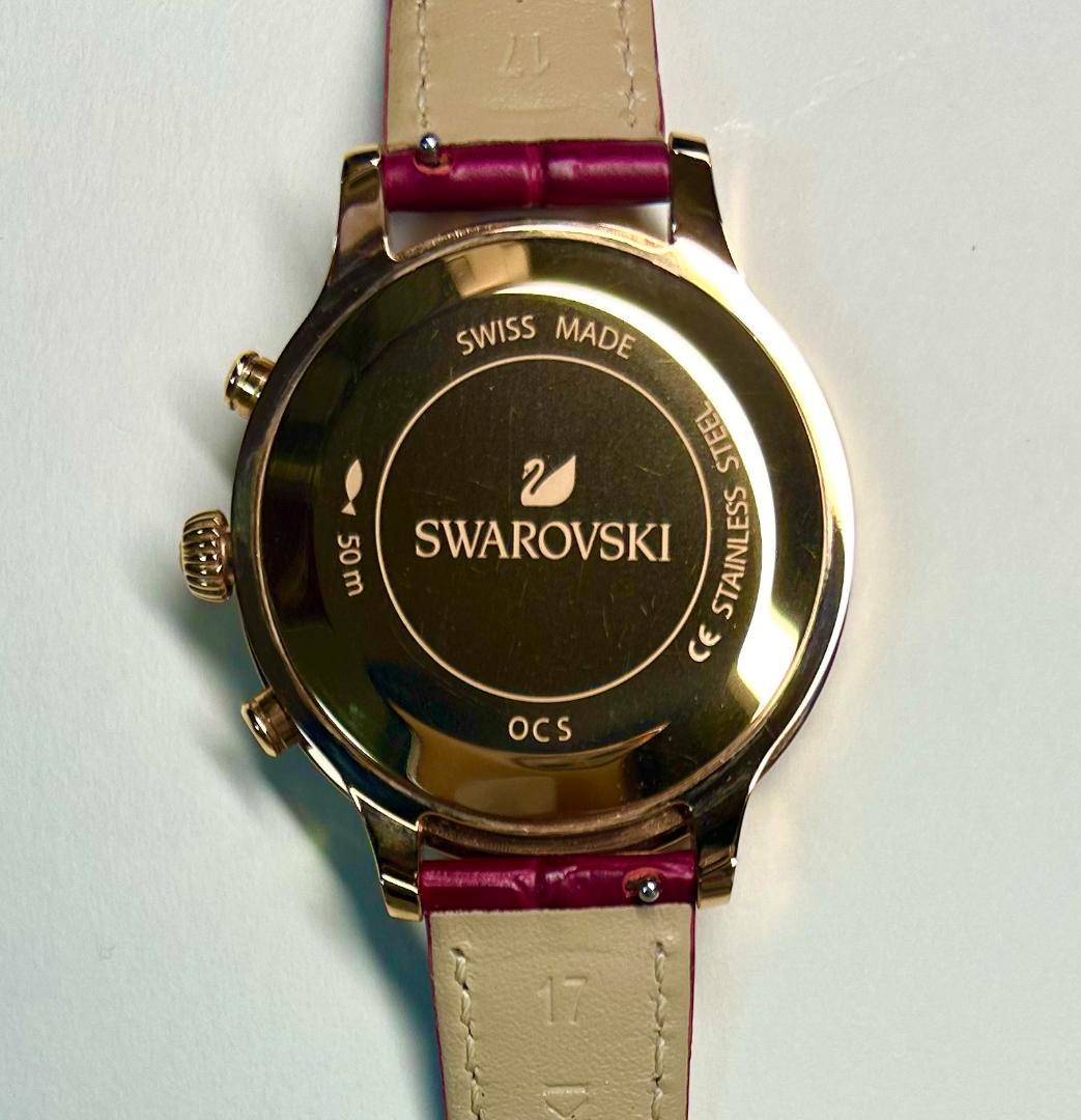 Swarovski アナログ腕時計 パープル