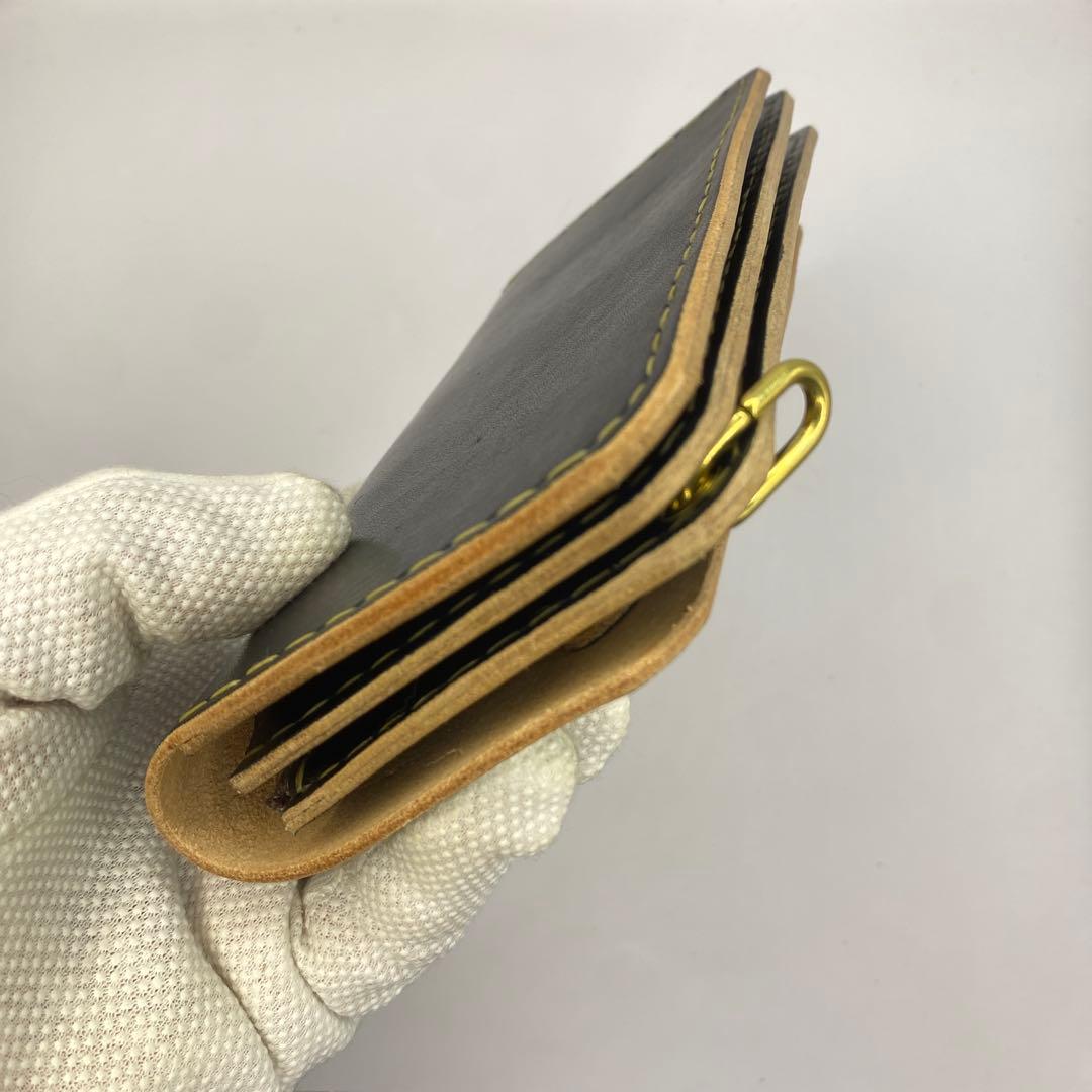 【ハンドメイド】本革 ロング トラッカーウォレット マチあり/小判かん