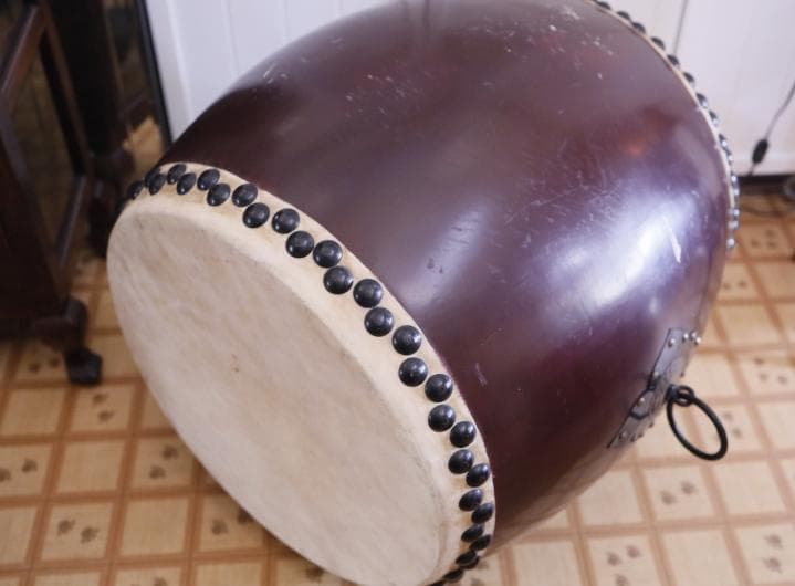 ◆特大 1尺6寸　和太鼓　長胴太鼓 胴高45cm　和楽器　打楽器　太鼓