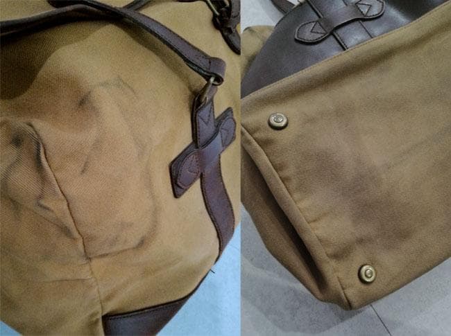 ポロ ラルフローレン 2WAY レザー × キャンバス ボストンバッグ カバン