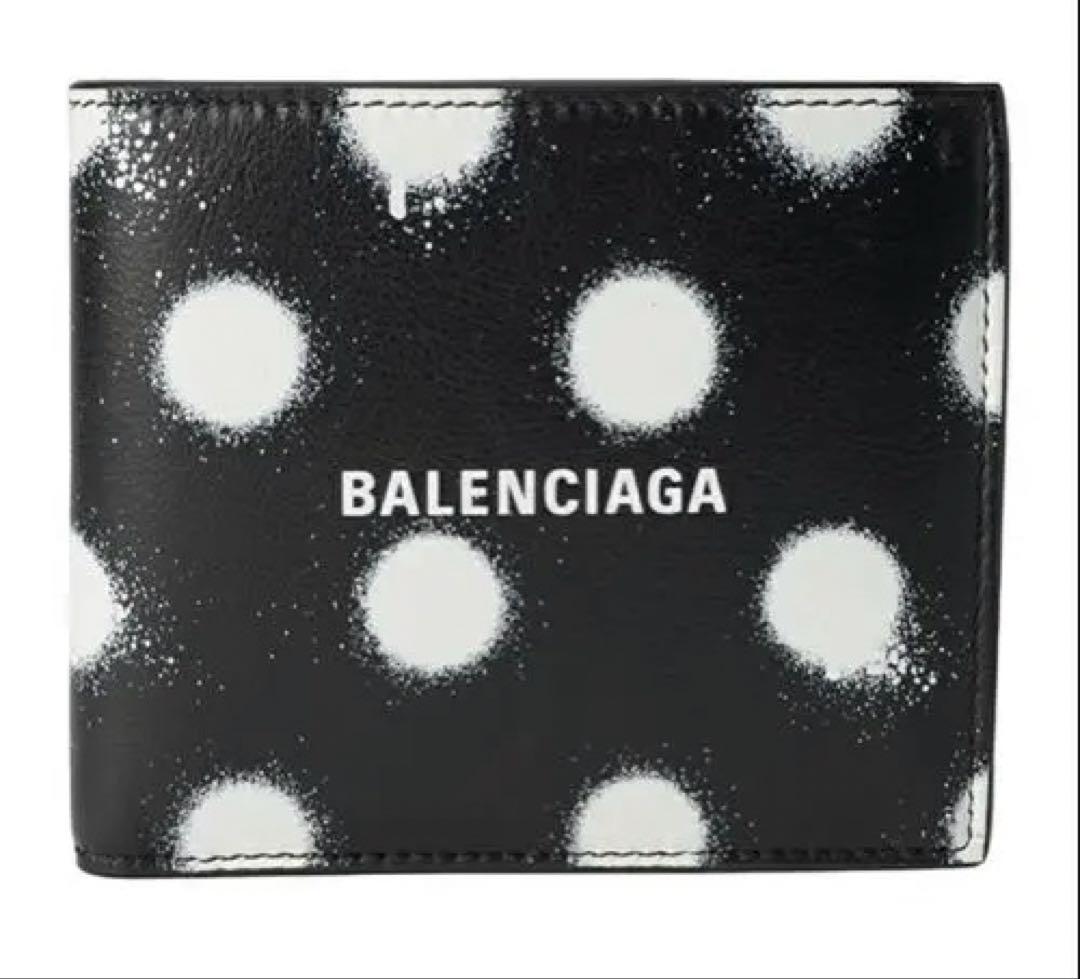 【希少品】BALENCIAGA ドット柄 二つ折り財布