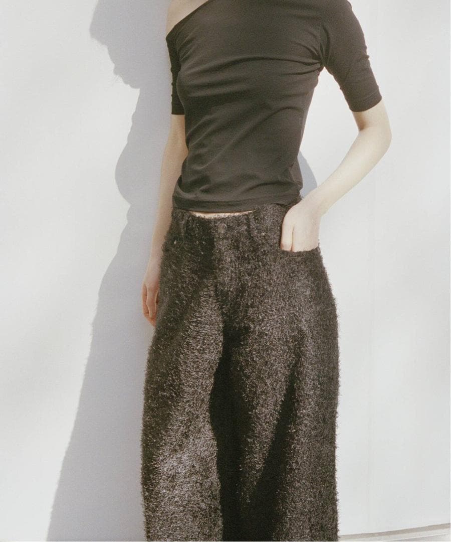 極美品 Charles Chaton mimic pants 36 black