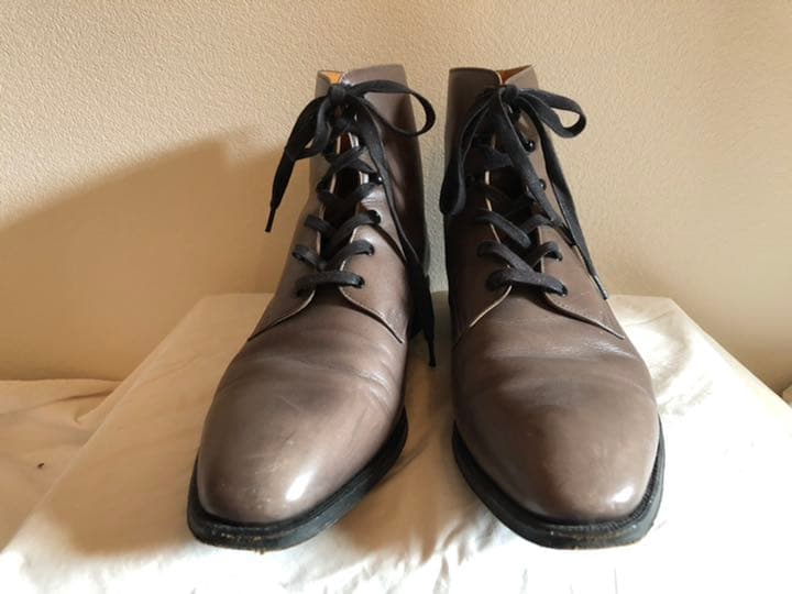 frank leder 激レア　ブーツ　グレー　レースアップブーツ